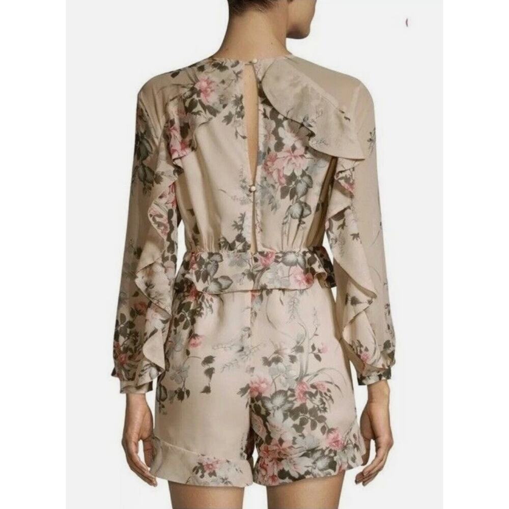 Few Moda Floral Ruffle Long Sleeve Romper - Size Medium - Picture 3 of 14